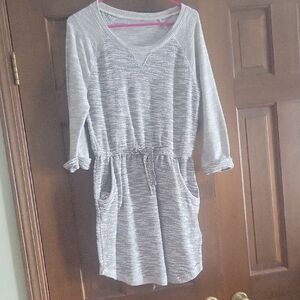 Maurices Heather Gray Knit Dress with Drawstring